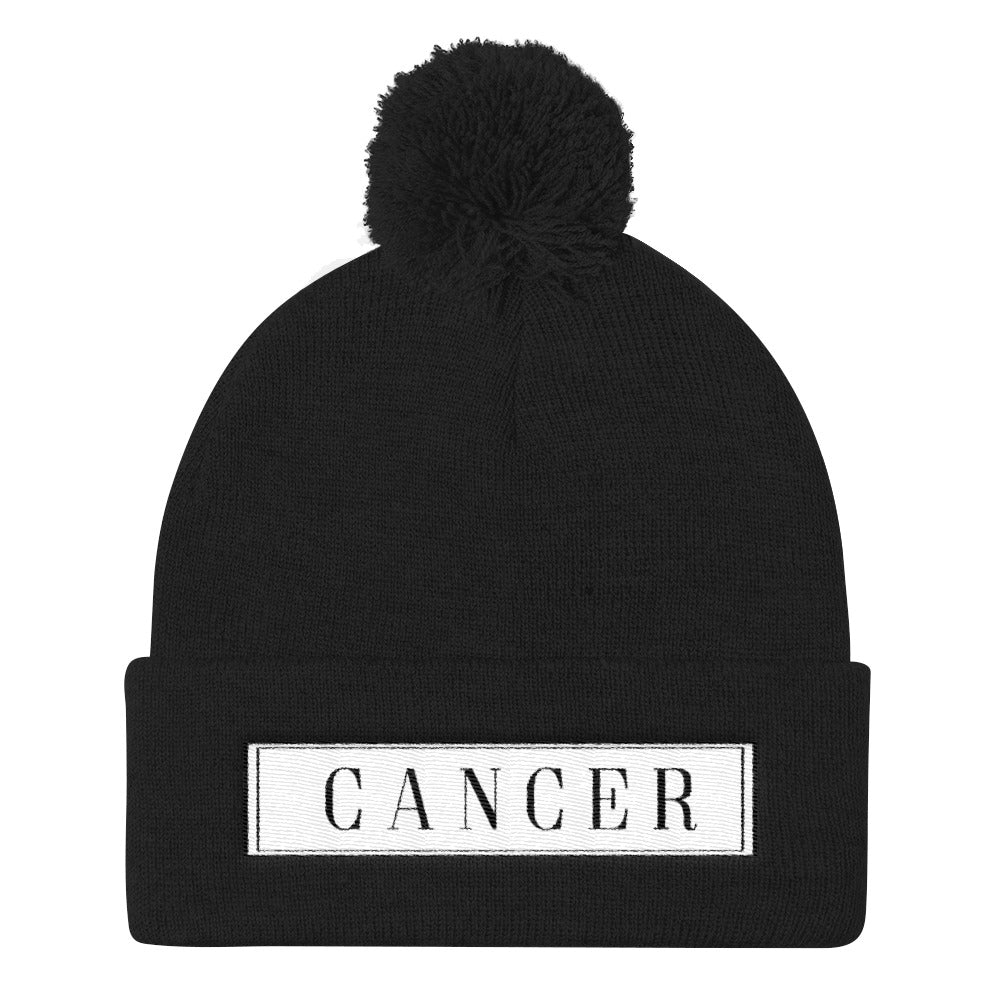 Cancer Pom Pom Knit Cap