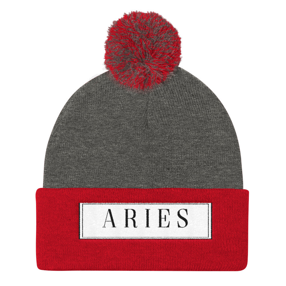 Aries Pom Pom Knit Cap