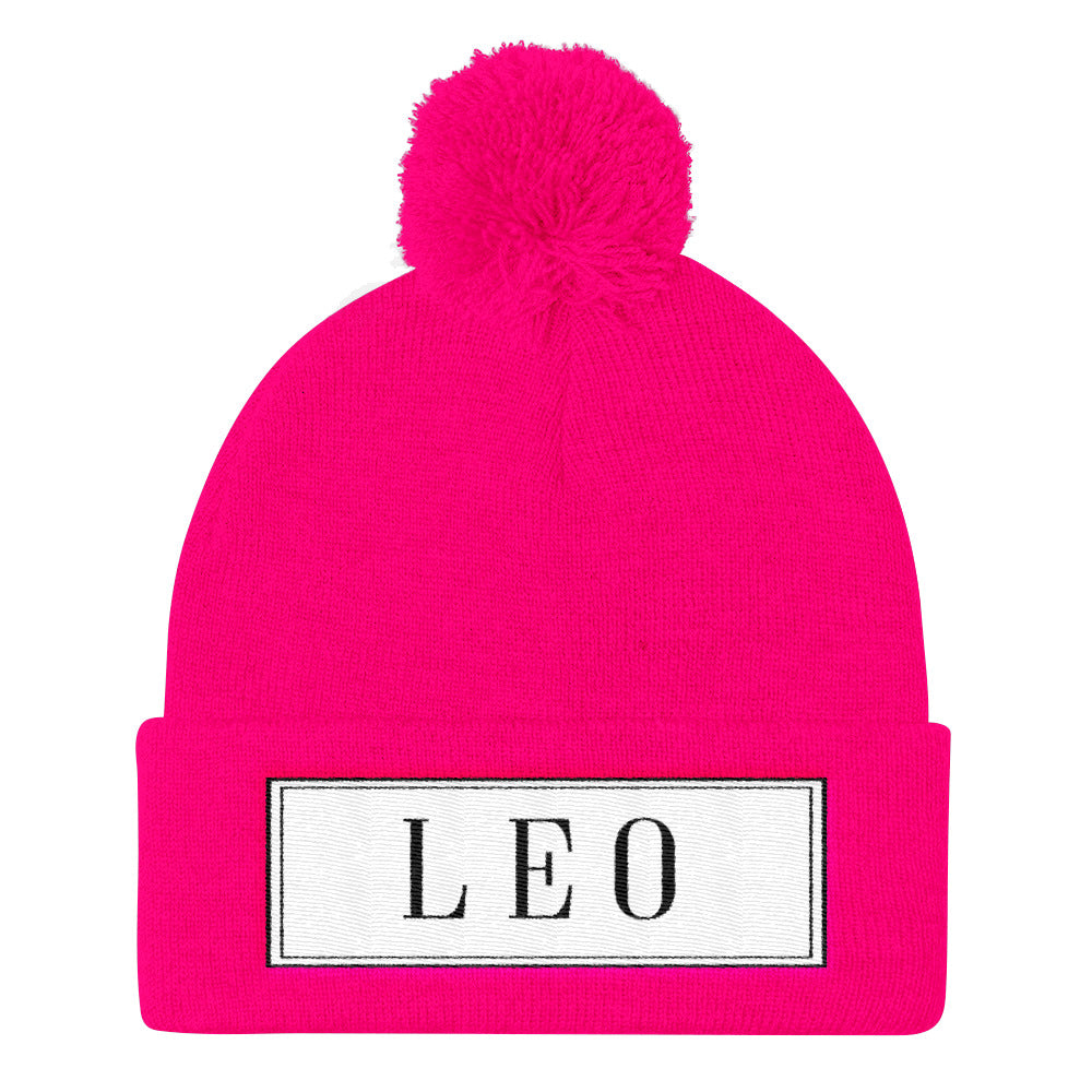 Leo Pom Pom Knit Cap