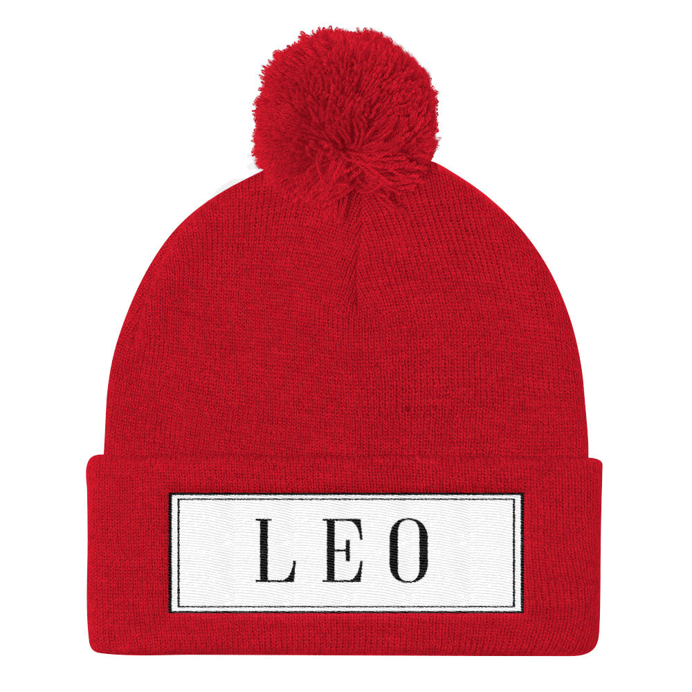 Leo Pom Pom Knit Cap
