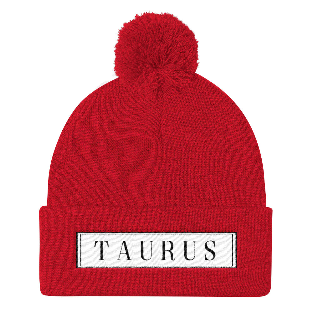 Taurus Pom Pom Knit Cap