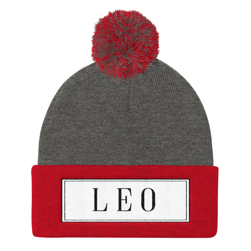 Leo Pom Pom Knit Cap