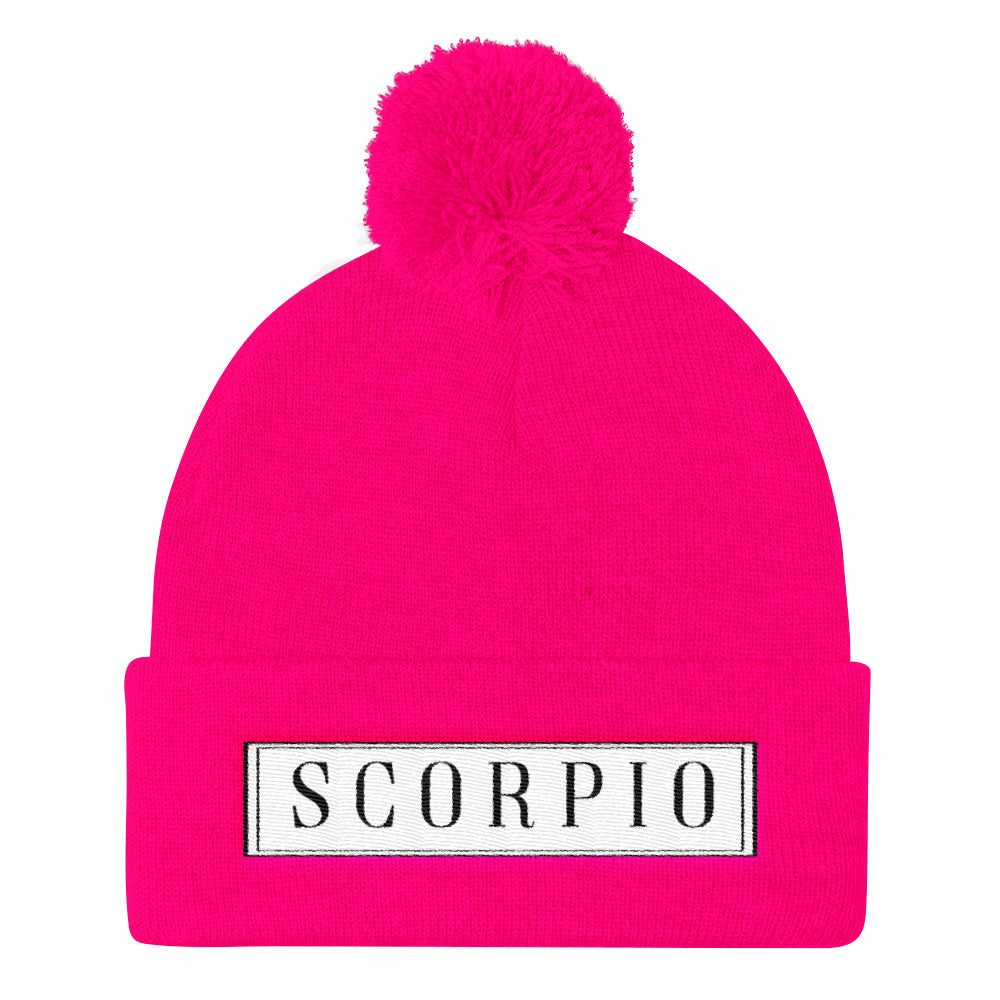 Scorpio Pom Pom Knit Cap