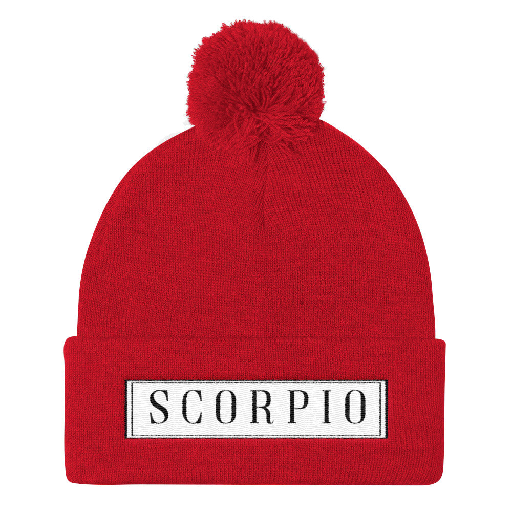 Scorpio Pom Pom Knit Cap