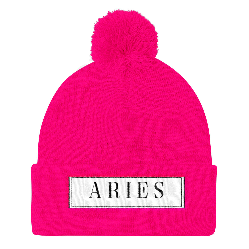 Aries Pom Pom Knit Cap