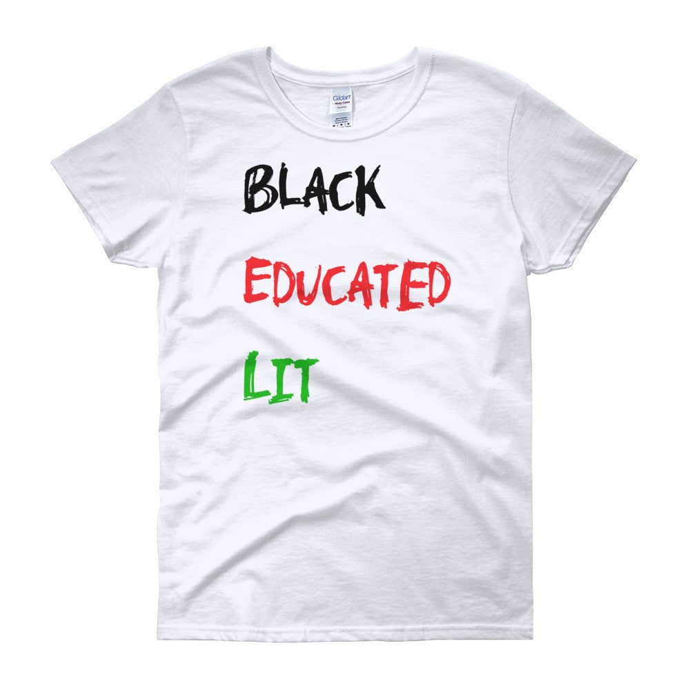 Black Educated Lit Short Sleeve T-Shirt